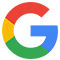 Colorful Google logo with stylized "G" shape in blue, red, yellow, and green.