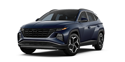 Blue compact SUV with modern design and black alloy wheels.