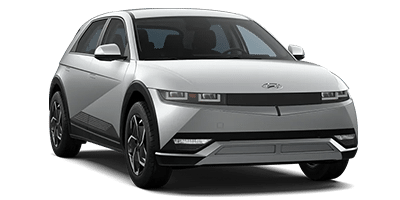 Silver electric SUV with modern design, featuring sleek lines and LED headlights.